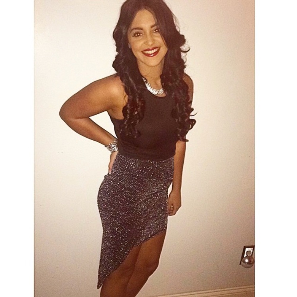 Asymmetrical black dress